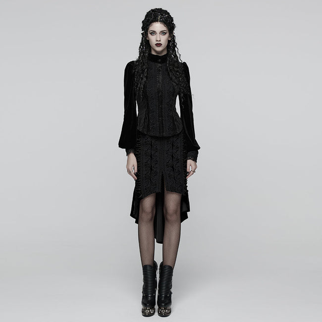 Gothic-Rosen-Fischschwanzrock