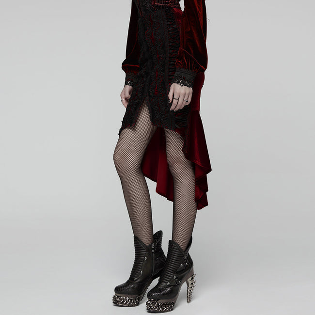 Gothic-Rosen-Fischschwanzrock