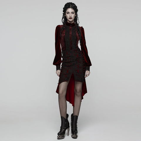 Gothic-Rosen-Fischschwanzrock