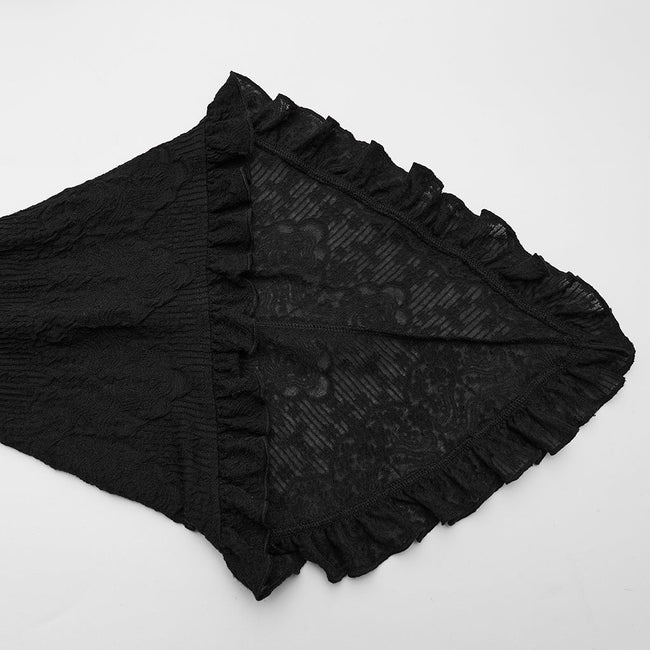 Gothic-Samtkleid mit Rüschenärmeln