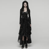 Gothic-Lagenkleid mit Kapuze