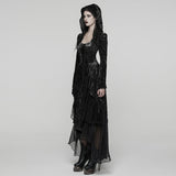 Gothic-Lagenkleid mit Kapuze