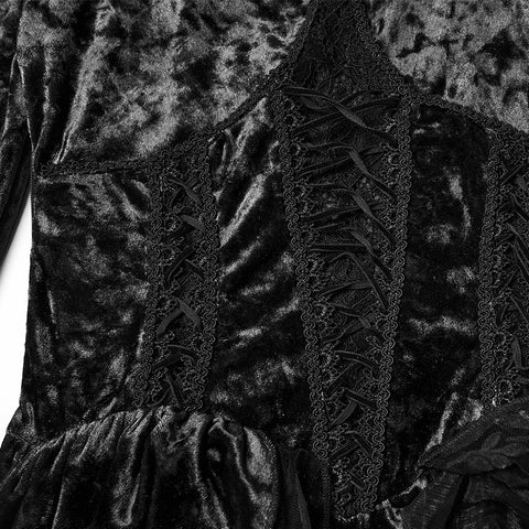 Gothic-Lagenkleid mit Kapuze