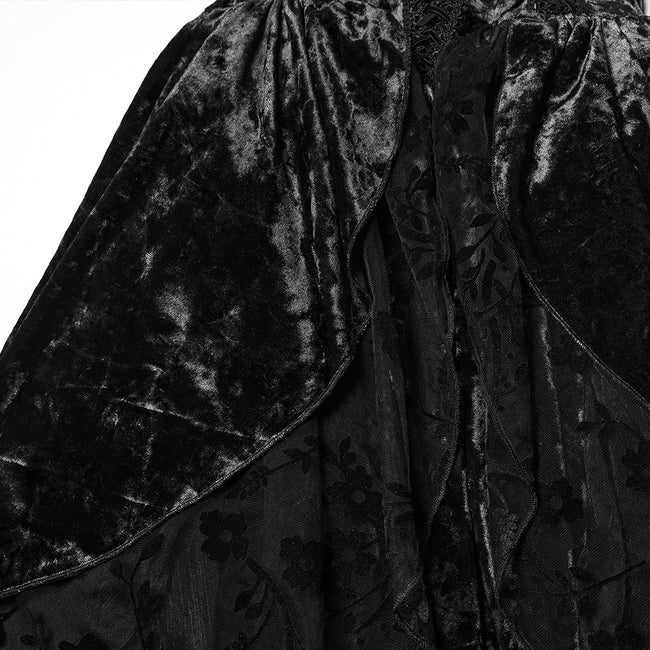 Gothic-Lagenkleid mit Kapuze