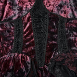 Gothic-Lagenkleid mit Kapuze