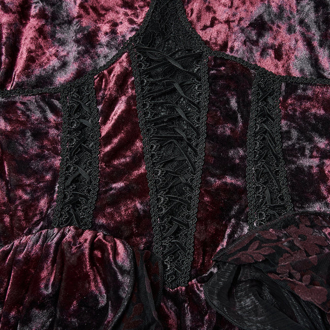 Gothic-Lagenkleid mit Kapuze