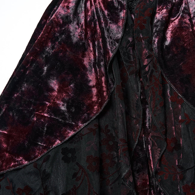 Gothic-Lagenkleid mit Kapuze