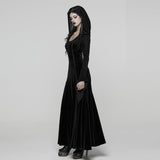 Gothic-Samtkleid mit Kapuze