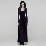 Gothic-Samtkleid mit Kapuze