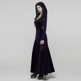 Gothic-Samtkleid mit Kapuze