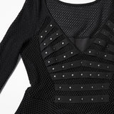 Punkiges, mehrlagiges, unregelmäßiges Kleid