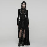 Gothic-Spitzenrock mit asymmetrischem Saum