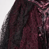 Gothic-Spitzenrock mit asymmetrischem Saum