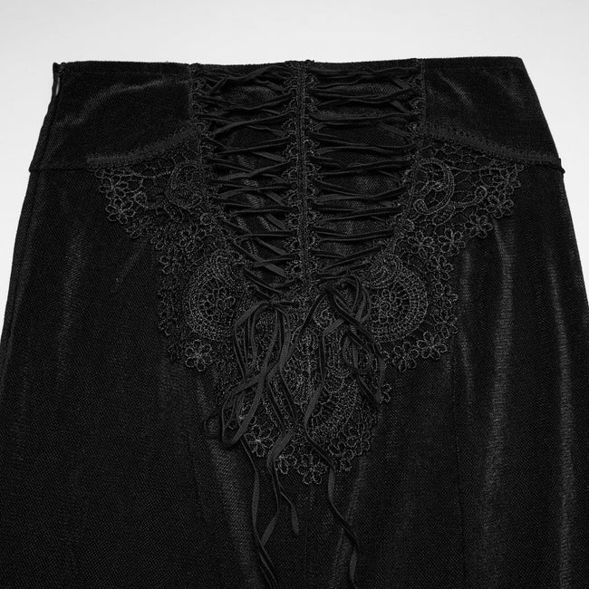 Goth-Spitzen-Samt-Fischschwanzrock