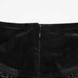 Goth-Spitzen-Samt-Fischschwanzrock