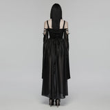 Gothic-Kleid mit schulterfreiem V-Ausschnitt