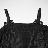 Gothic-Kleid mit schulterfreiem V-Ausschnitt
