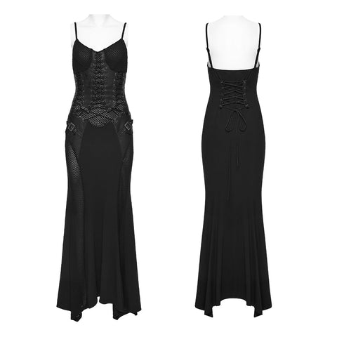Punk-Fischschuppen-Netzkleid