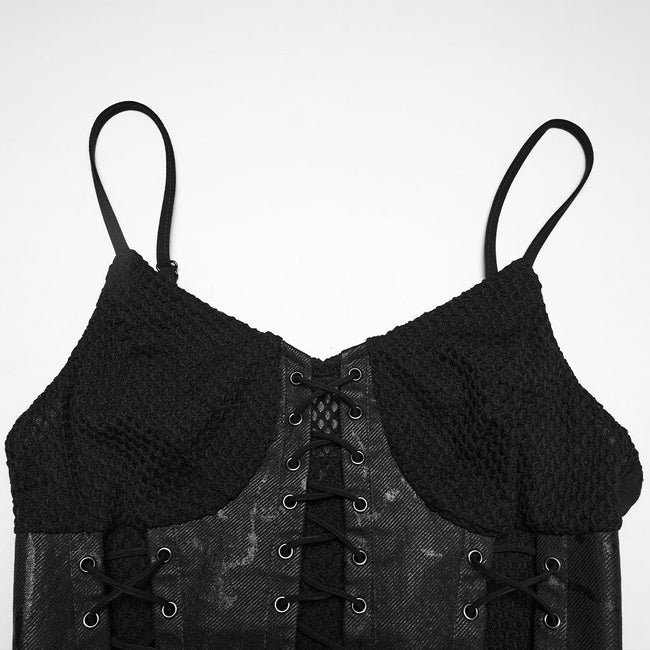 Punk-Fischschuppen-Netzkleid