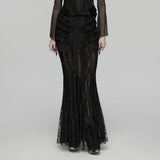 Gothic-romantischer Spitzen-Lagenrock