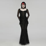 Gothic-romantischer Spitzen-Lagenrock