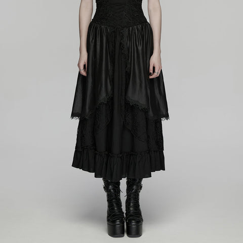 Mehrlagiger Rock im Wald-Gothic-Stil