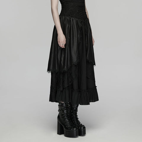 Mehrlagiger Rock im Wald-Gothic-Stil