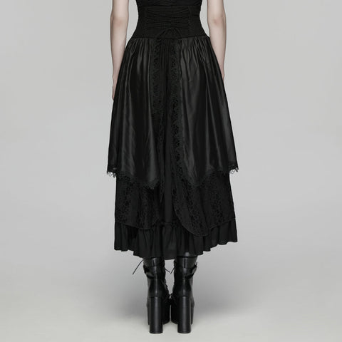 Mehrlagiger Rock im Wald-Gothic-Stil