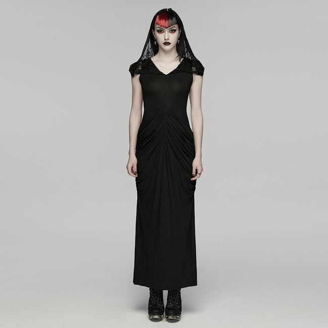 Elegantes 2-in-1-Maxikleid im Gothic-Nonnenstil