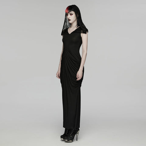 Elegantes 2-in-1-Maxikleid im Gothic-Nonnenstil