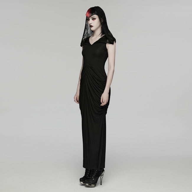 Elegantes 2-in-1-Maxikleid im Gothic-Nonnenstil