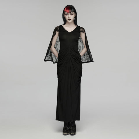 Elegantes 2-in-1-Maxikleid im Gothic-Nonnenstil