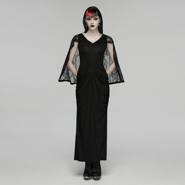 Elegantes 2-in-1-Maxikleid im Gothic-Nonnenstil