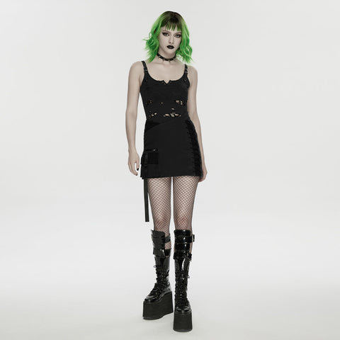 Cyberpunk-asymmetrischer Bodycon-Rock