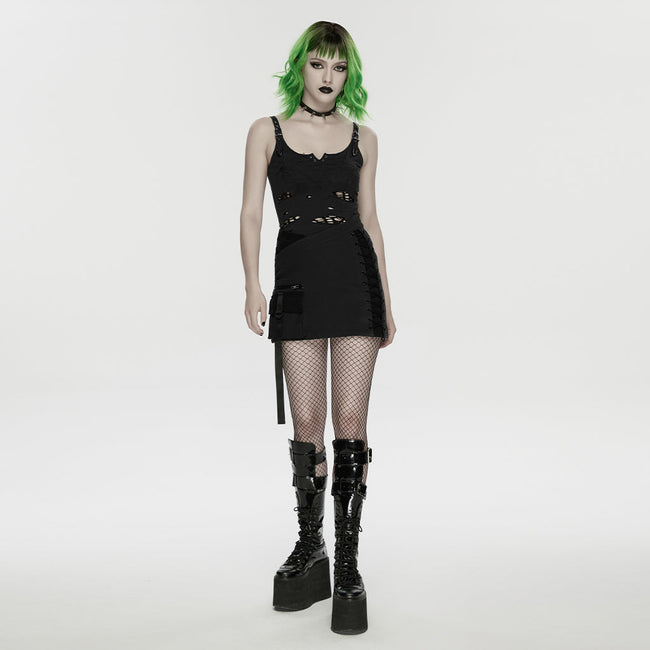 Cyberpunk-asymmetrischer Bodycon-Rock