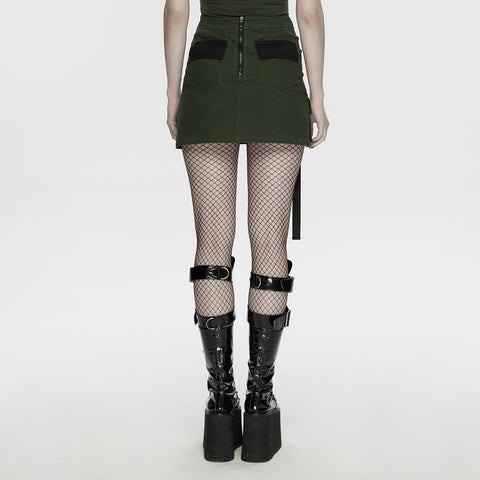Cyberpunk-asymmetrischer Bodycon-Rock
