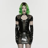 Punk-Lacklederkleid