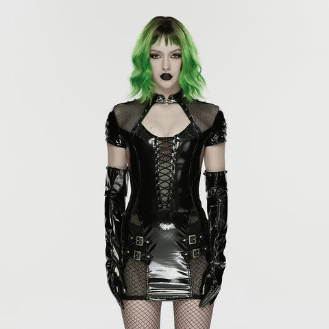 Punk-Lacklederkleid