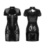 Punk-Lacklederkleid