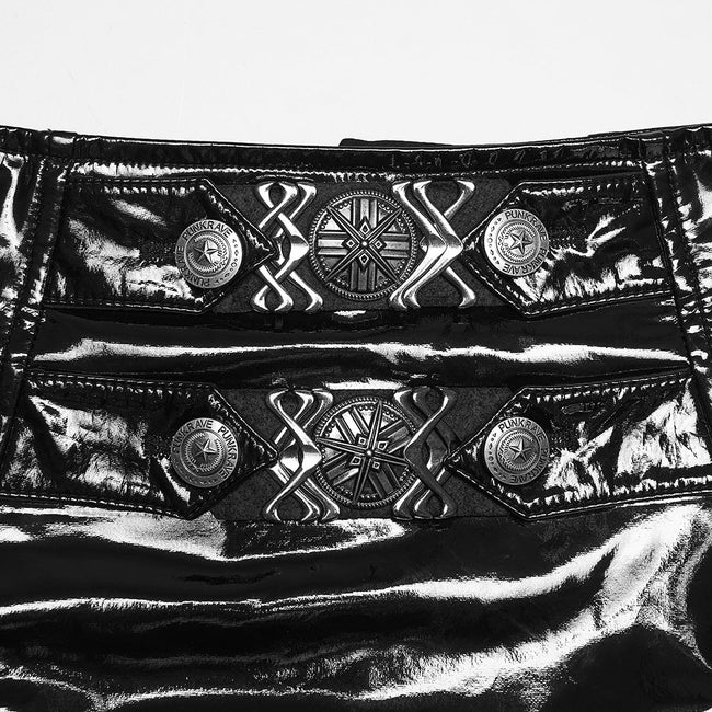 Punk-Lackleder-Militärrock