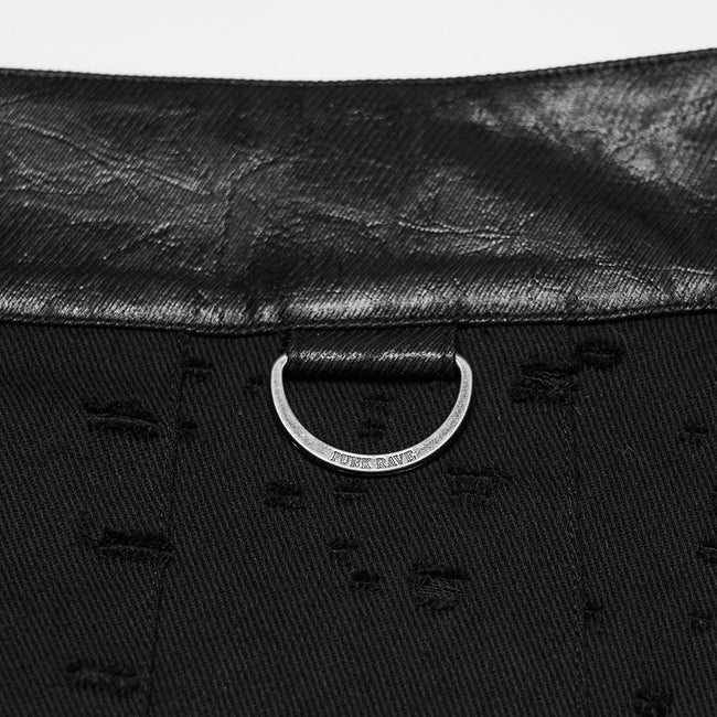 Punkiger, unregelmäßiger Jeansrock für Herren