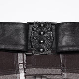 Punkiger Vintage-Jeansrock mit Karomuster für Herren
