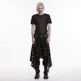 Punkiger Vintage-Jeansrock mit Karomuster für Herren