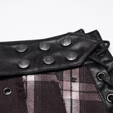 Punkiger Vintage-Jeansrock mit Karomuster für Herren