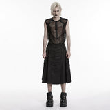 Herren-Rock aus hellem Webstoff im Cyberpunk-Stil
