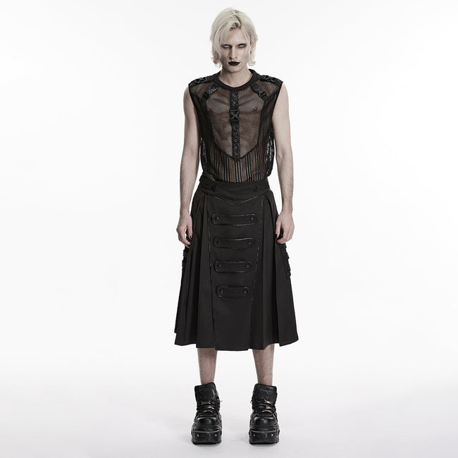 Herren-Rock aus hellem Webstoff im Cyberpunk-Stil