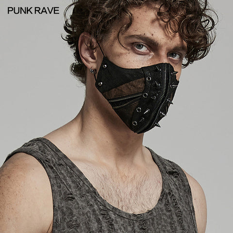 Punk-Hardcore-Spike-Gesichtsmaske