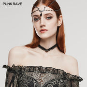 GOTH Golden Edge Edelstein Halsband