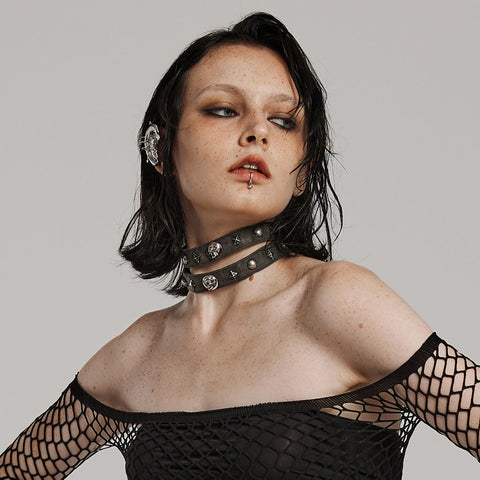 2024 Punk-Halsband mit Nieten aus Metall