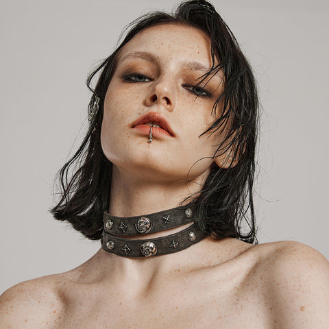 2024 Punk-Halsband mit Nieten aus Metall